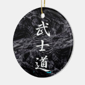 BUSHIDO KANJI-Weiß Keramik Ornament (Links)