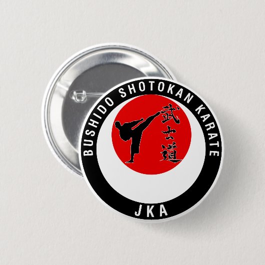 Bushido Logo-Marke Button (Vorne & Hinten)