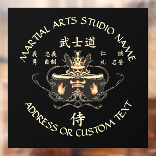 Bushido Martial Arts Karate Taekwondo Studio Fensteraufkleber