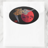 Bushido Ovaler Aufkleber (Tasche)