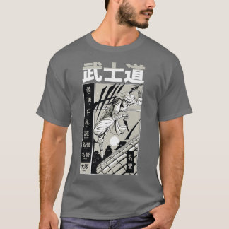 Bushido Samurai Japanisch ästhetische Schwertmänne T-Shirt