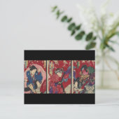 Bushido-Schwert gegen japanischen Samurai-Krieger Postkarte (Stehend Vorderseite)