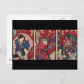 Bushido-Schwert gegen japanischen Samurai-Krieger Postkarte (Vorne/Hinten)