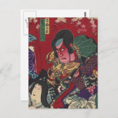 Bushido-Schwert gegen japanischen Samurai-Krieger Postkarte (Vorne/Hinten)