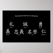 Bushido Seven Virtues Poster (Vorne)