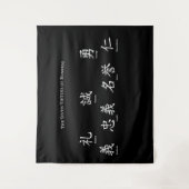 Bushido sieben Tugenden Wandteppich (Vorderseite)