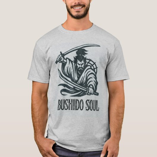 Bushido Soul - Samurai Spirit Warrior T - Shirt | (Vorderseite)