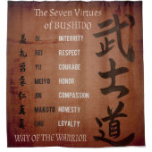 BUSHIDO-VIRTUEN DUSCHVORHANG (Vorderseite)