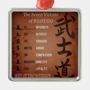 BUSHIDO VIRTUES ORNAMENT AUS METALL