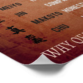 BUSHIDO VIRTUES POSTER (Ecke)