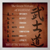 BUSHIDO VIRTUES POSTER (Vorne)