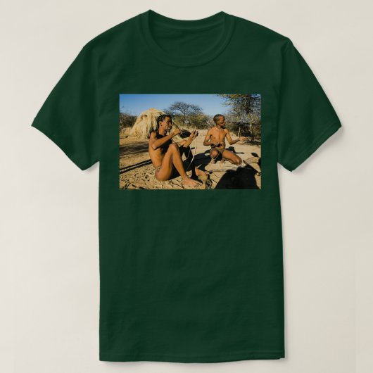 Bushman Kalahari Wüste Namibia T-Shirt (Design vorne)
