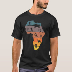 Bushman Khoi San Hunt African Djembe Drum Vintag T-Shirt