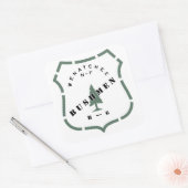 Bushmen-Aufkleber 1 Quadratischer Aufkleber (Umschlag)