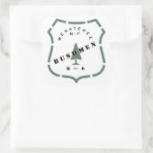 Bushmen-Aufkleber 1 Quadratischer Aufkleber (Tasche)