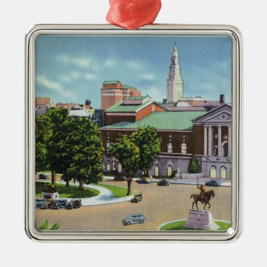 Bushnell Denkmal, Lafayette-Statue Ornament Aus Metall (Vorne)