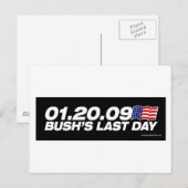 Bushs Postkarte am letzten Tag (Vorne/Hinten)