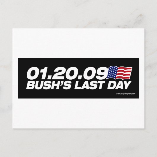 Bushs Postkarte am letzten Tag (Vorderseite)