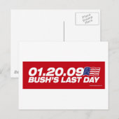 Bushs Postkarte am letzten Tag (Vorne/Hinten)