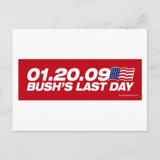 Bushs Postkarte am letzten Tag