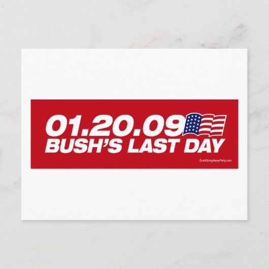 Bushs Postkarte am letzten Tag (Vorderseite)
