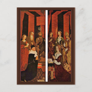 Bushs Triptychon aus der Links und rechten Flügel Postkarte