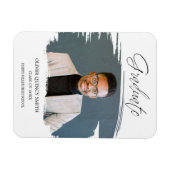Bushstroke Whimsical Typografy Abschluss School Magnet (Horizontal)