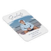 Bushstroke Whimsical Typografy Graduate School Magnet (Rechte Seite)