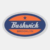 Bushwick Ovaler Aufkleber (Vorderseite)