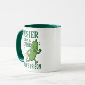 Busier Than a Cucumber In A Women’s Prison Funny Tasse (Vorderseite Links)