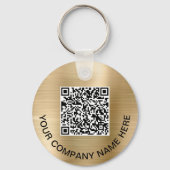 Business 2 QR Codes Werbegold Schlüsselanhänger (Vorderseite)