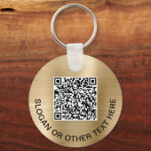 Business 2 QR Codes Werbegold Schlüsselanhänger (Rückseite)