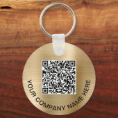Business 2 QR Codes Werbegold Schlüsselanhänger (Vorderseite)
