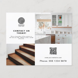 Business 2 Werbeplakette für Foto QR-Code Business Flyer