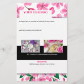 Business 4 Foto Kirschblüte Wellness-Center Salon  Flyer (Hinten)