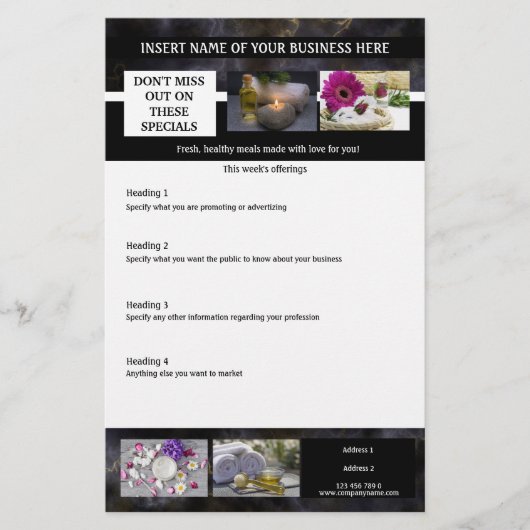 Business 6 Foto Services Pamphlet Flyer (Vorne)