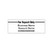 Business & Account Name For Deposit Only Permastempel (Design)