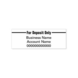 Business & Account Name For Deposit Only Permastempel