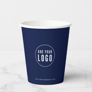 Business Add Logo Modern Minimalist Custom Color Pappbecher