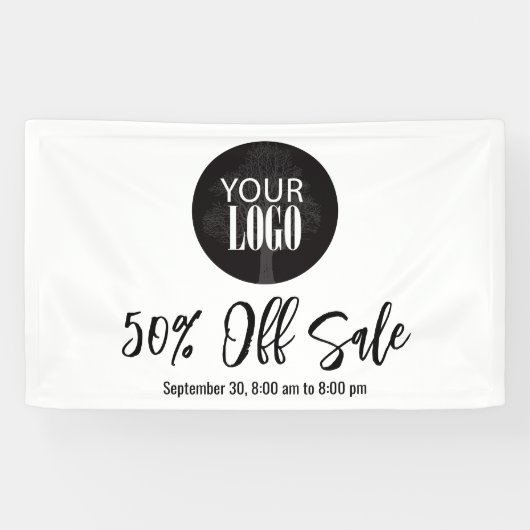 Business Add Your Logo Simple Sale Banner (Horizontal)