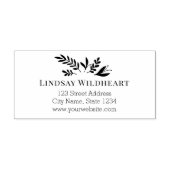 Business Address | Botanical Logo Business Gummistempel (Prägung)
