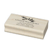 Business Address | Botanical Logo Business Gummistempel (Stempel)