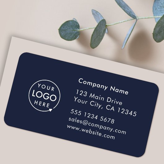 Business Address Label | Logo Company Info Sticker Adressaufkleber
