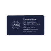 Business Address Label | Logo Company Info Sticker Adressaufkleber (Vorne)