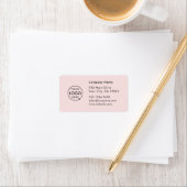 Business Address Label | Pink Company Info Sticker Adressaufkleber (Insitu)