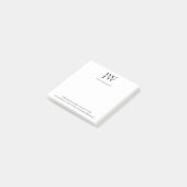 Business Address Monogram Real Estate Business Post-it Klebezettel (angewinkelt)
