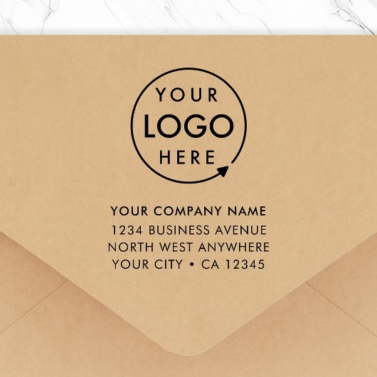 Business Address Rubber Stamp | Logo Branded Gummistempel