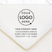 Business Address Rubber Stamp | Logo Branded Gummistempel