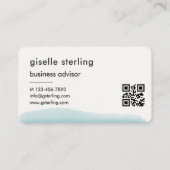 Business Advisor Watercolor QR Code Visitenkarte (Rückseite)