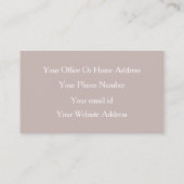 Business Analyst Beige Terracotta Elegant Modern Visitenkarte (Rückseite)